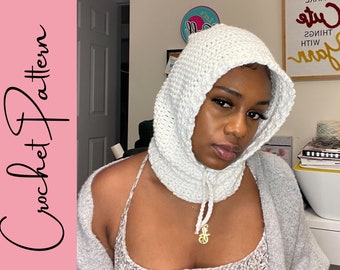 Easy Crochet Scoodie PDF Pattern | Beginner Friendly| Snood Scarf Cowl Ski Mask Balaclava