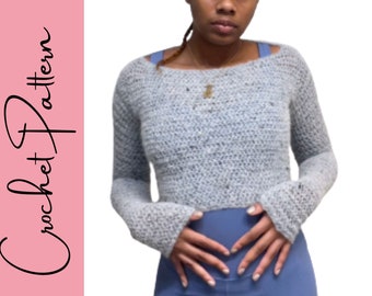 Bella Crochet Sweater Pattern: Intermediate Level (Digital Download)