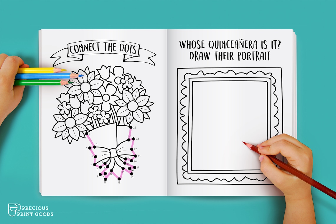 Feliz Quinceañera Activity Coloring Book for Kids | Etsy