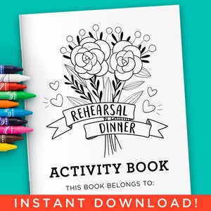 Libro da colorare per bambini con attività per la cena di prova - Download istantaneo di file digitali (PDF)