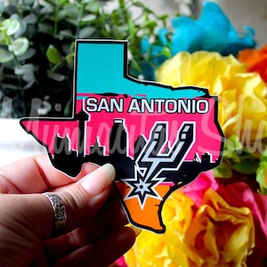 San Antonio Spurs Texas Waterproof Stickers