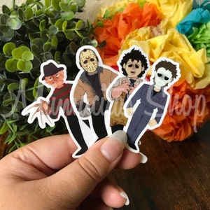 Mini Classic Slashers | Pack | Waterproof Stickers | Classic Horror Film Character Stickers