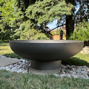 ZU 40&quot; Shogun Kabuto Steel Fire Pit(Sandblast finished)