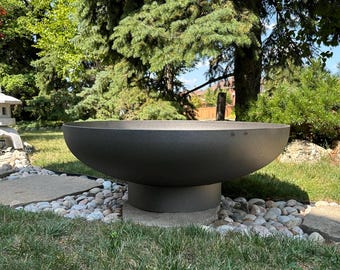 ZU 40" Shogun Kabuto Steel Fire Pit(Sandblast finished)