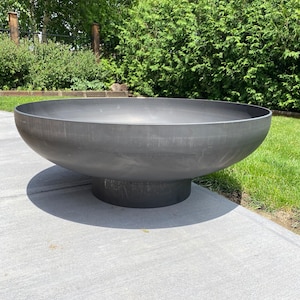 ZU 36&quot; Kabuto Corten Steel Fire Pit(Thicker Wall)