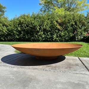 ZU 48" Yumi Corten Steel Fire pit/Water Mirror Bowl