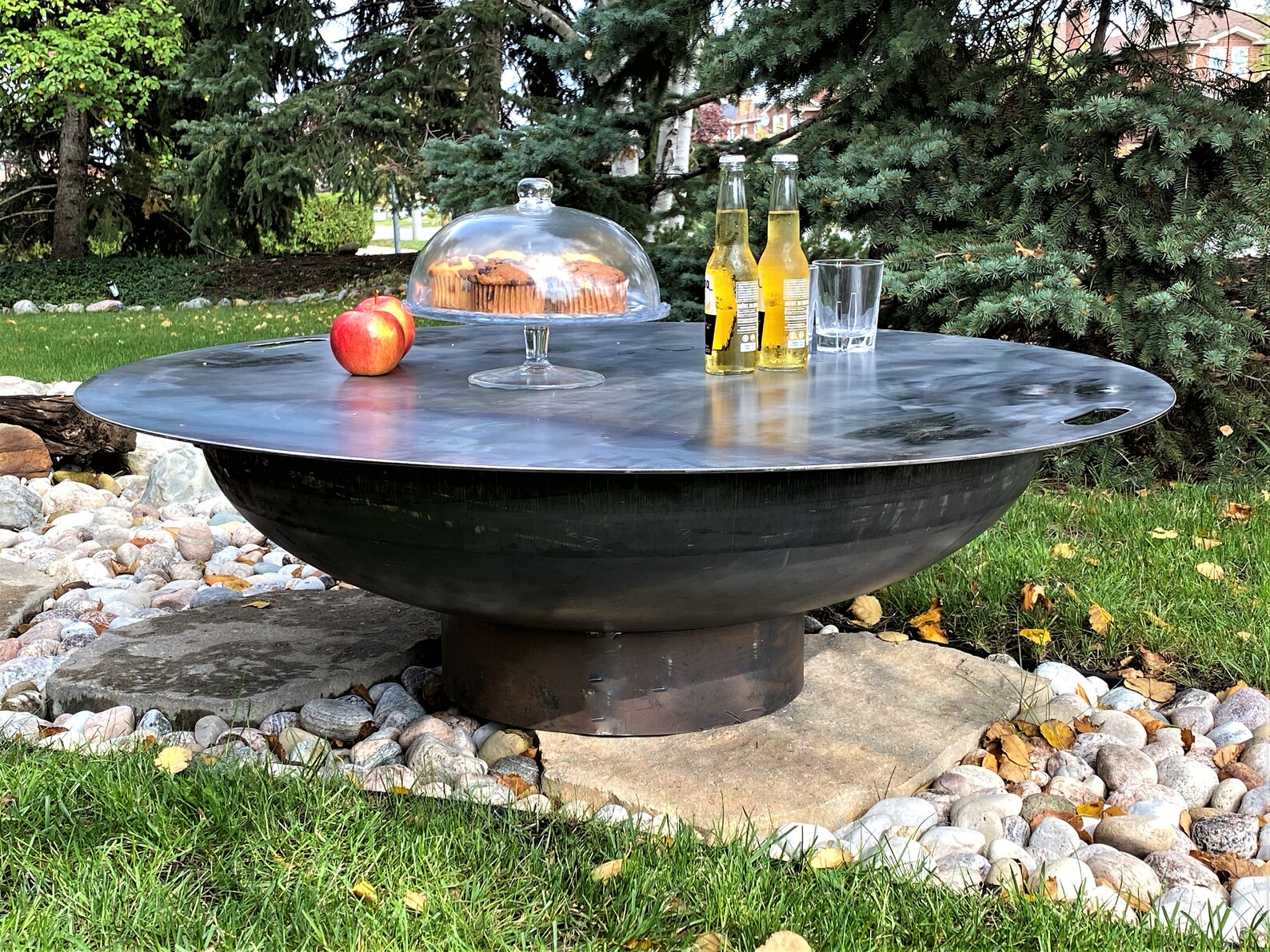 ZU Kabuto Heavy Gauge Steel Fire Pit Etsy