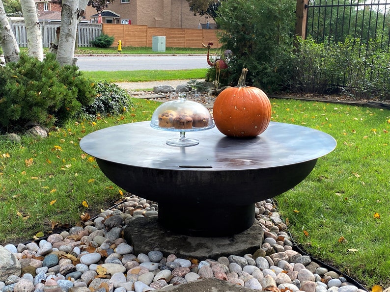 ZU Kabuto Heavy Gauge Steel Fire Pit Etsy