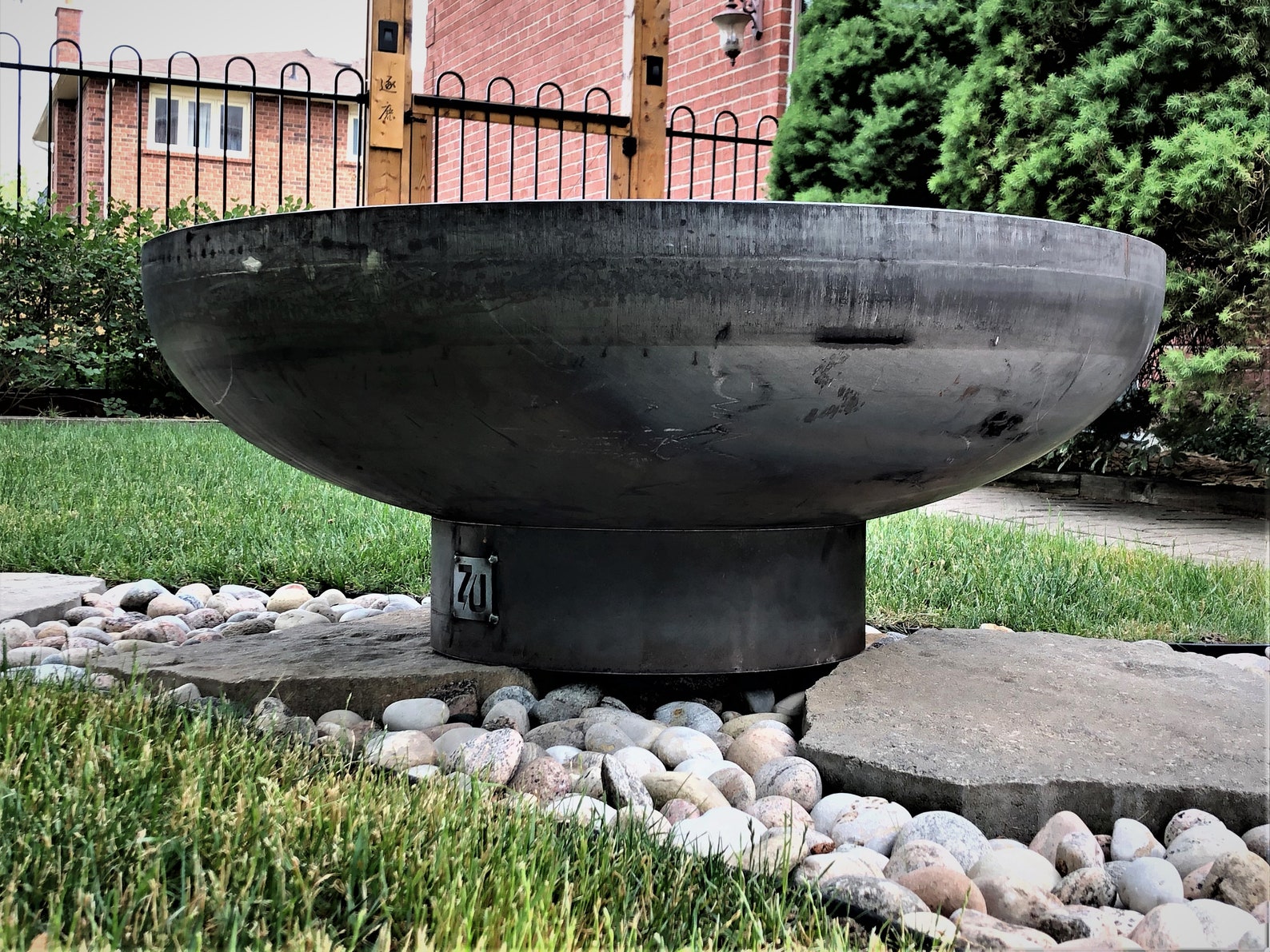 Zu Studio Heavy Gauge Steel fire pit in a deep bowl shape Etsy