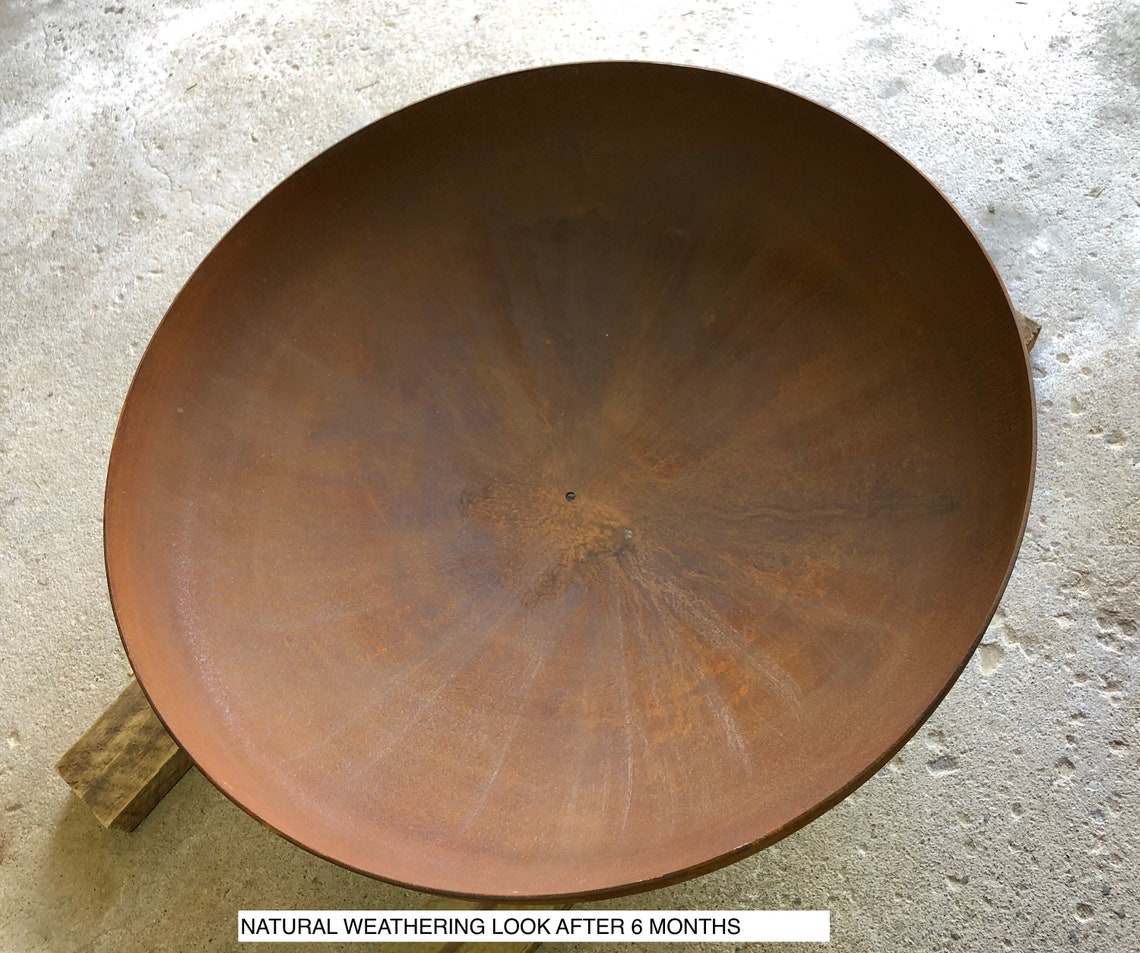 ZU Kabuto Heavy Gauge Steel Fire Pit Etsy