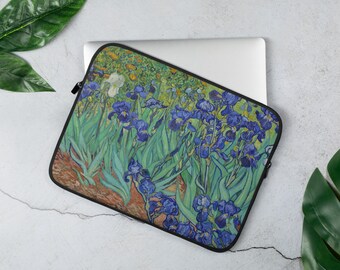 Laptop Case and Sleeve, 13 or 15 inch Laptop Protective Case, 13 15 inch Laptop Sleeve, Custom Laptop Case Sleeve Bag - Irises by Van Gogh