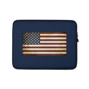 Laptophülle 13 15 Zoll - Vintage USA Flagge gepolsterte Schutzhülle, passend für alle Marken