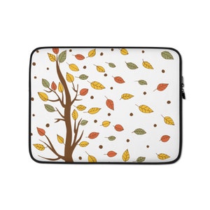 Laptop Sleeve 13 15 Inch - Fall Design Padded Protective Case, Fits All Brands