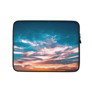 Laptop Sleeve 13 15 Inch - Artsy Clouds Padded Protective Case, Fits All Brands