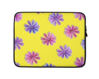 Laptop Case, Laptop Sleeve, 13 or 15 inch Laptop Protective Case, 13 or 15 inch Laptop Sleeve, Custom Laptop Case Sleeve Bag - Flowers