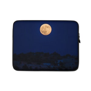 Laptop Sleeve 13 15 Inch - Full Moon Design Padded Protective Case, Fits All Brands
