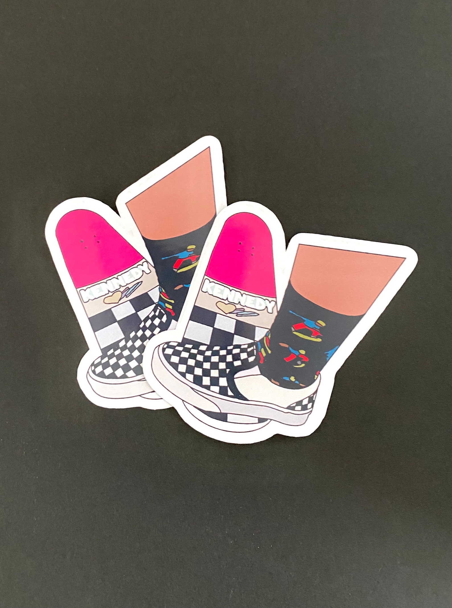 Skater girl stickersCustom name on skateboard sticker Etsy