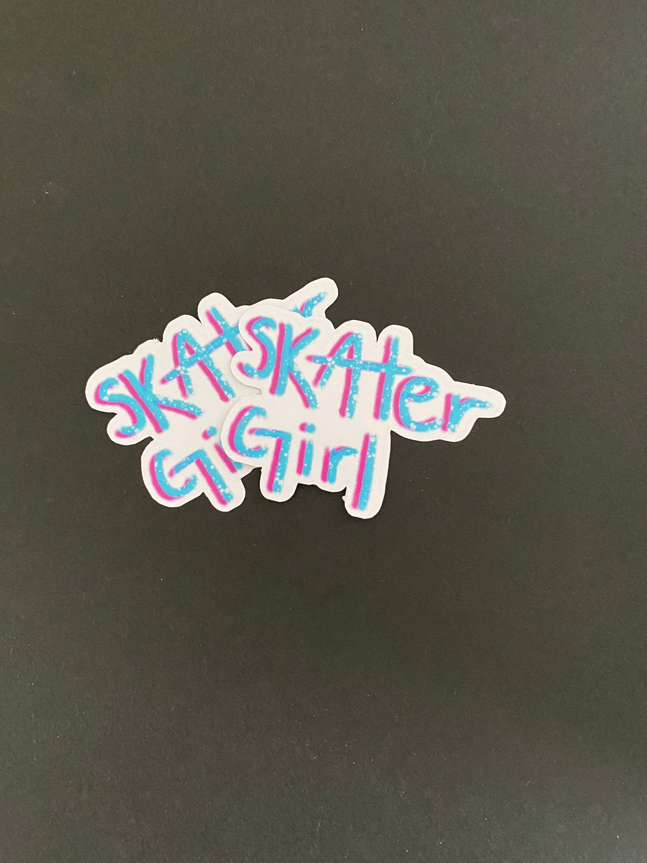 Skater girl stickersCustom name on skateboard sticker Etsy