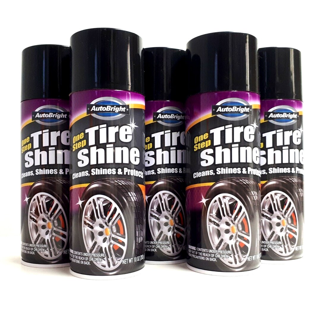 5 X 283g Fresh Shiny Tyre Auto Bright Tyre & Bumper Spray Clean Shine ...