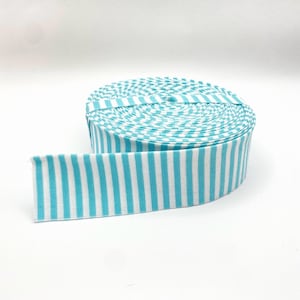 QUILT BINDING - Blue and White 1/8” Stripe - 100% Cotton Fabric - 7, 9 or 11 yard premade singlefold roll