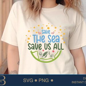 Camisetas Planeta Tierra Svg, Archivo de corte del Día de la Tierra, Svg ambiental, Salven los mares, sálvanos a todos, Svg de la Tierra, Svg de la Tierra de dibujos animados, Camiseta del Día de la Tierra todos los días