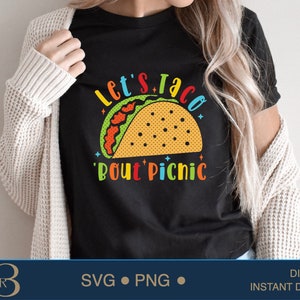 Picknickkorb svg, Let's Taco 'Bout Picknick, Taco Bout Png Taco Geburtstagsparty Png, Cinco De Mayo Geburtstag, Taco Geburtstag Png, Tacos Cricut