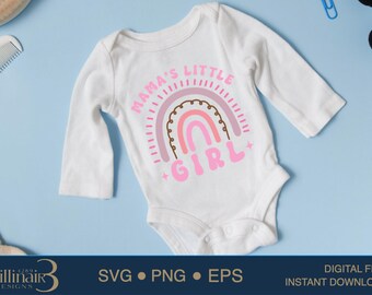 Mama's Little Girl SVG PNG: Baby Shower Design (Digital Download)