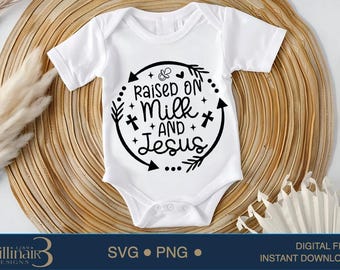 Raised On Sweet Tea And Jesus,Raised On Milk And Jesus,Baby Sayings Svg,Jesus And Baby Svg,Baby Jesus Svg,Religious Svg,Jesus And Baby Girl