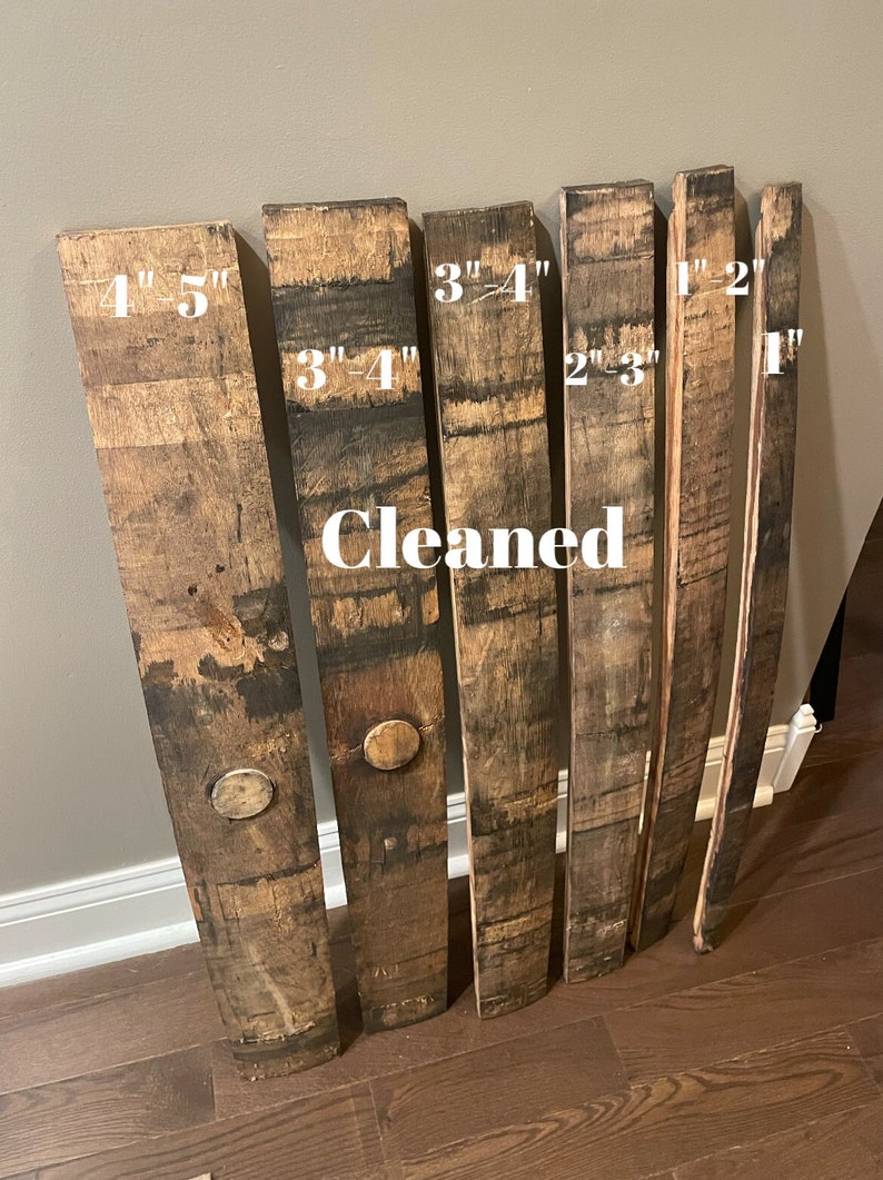 Bourbon Whiskey Barrel Staves, cleaned image 1