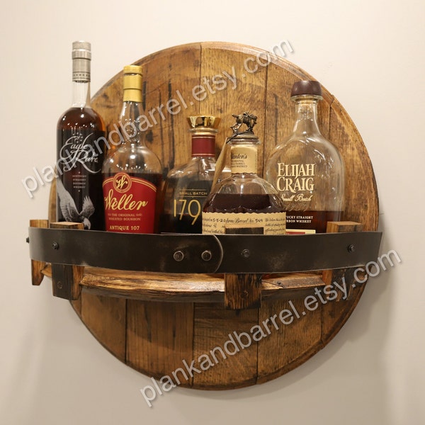 Bourbon Whiskey Barrel Stave Hanging Liquor Bar