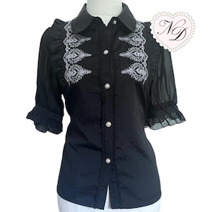 Axes Femme Black Blouse Top