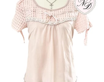 Axes Femme Pink Blouse Top