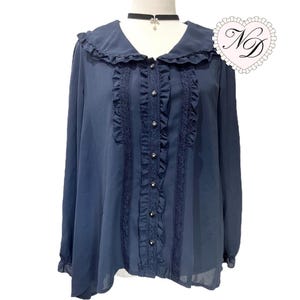 Axes Femme Long Navy Blouse Top