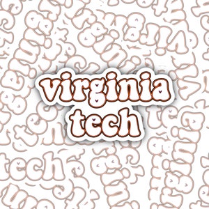 Virginia Tech Sticker Decal, Perfect for Laptops, Water Bottles, Notebooks, Gifts, Phones