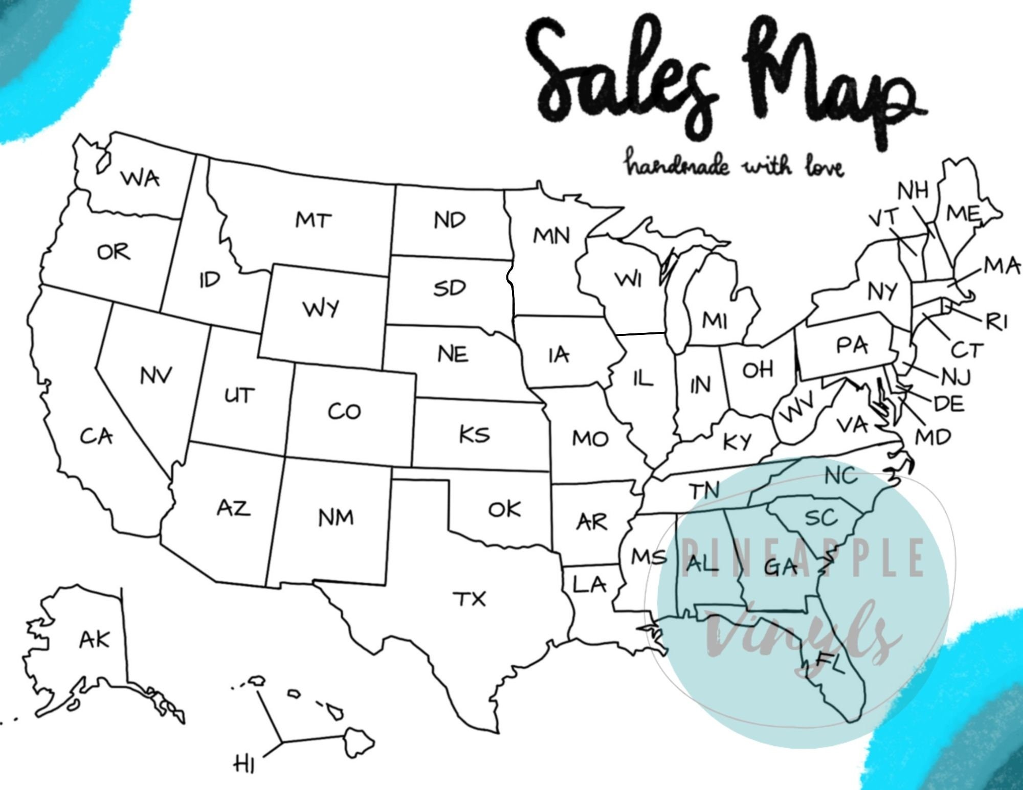 Small Business Sales Map Etsy