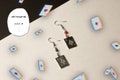 Gambling girls playing card earrings