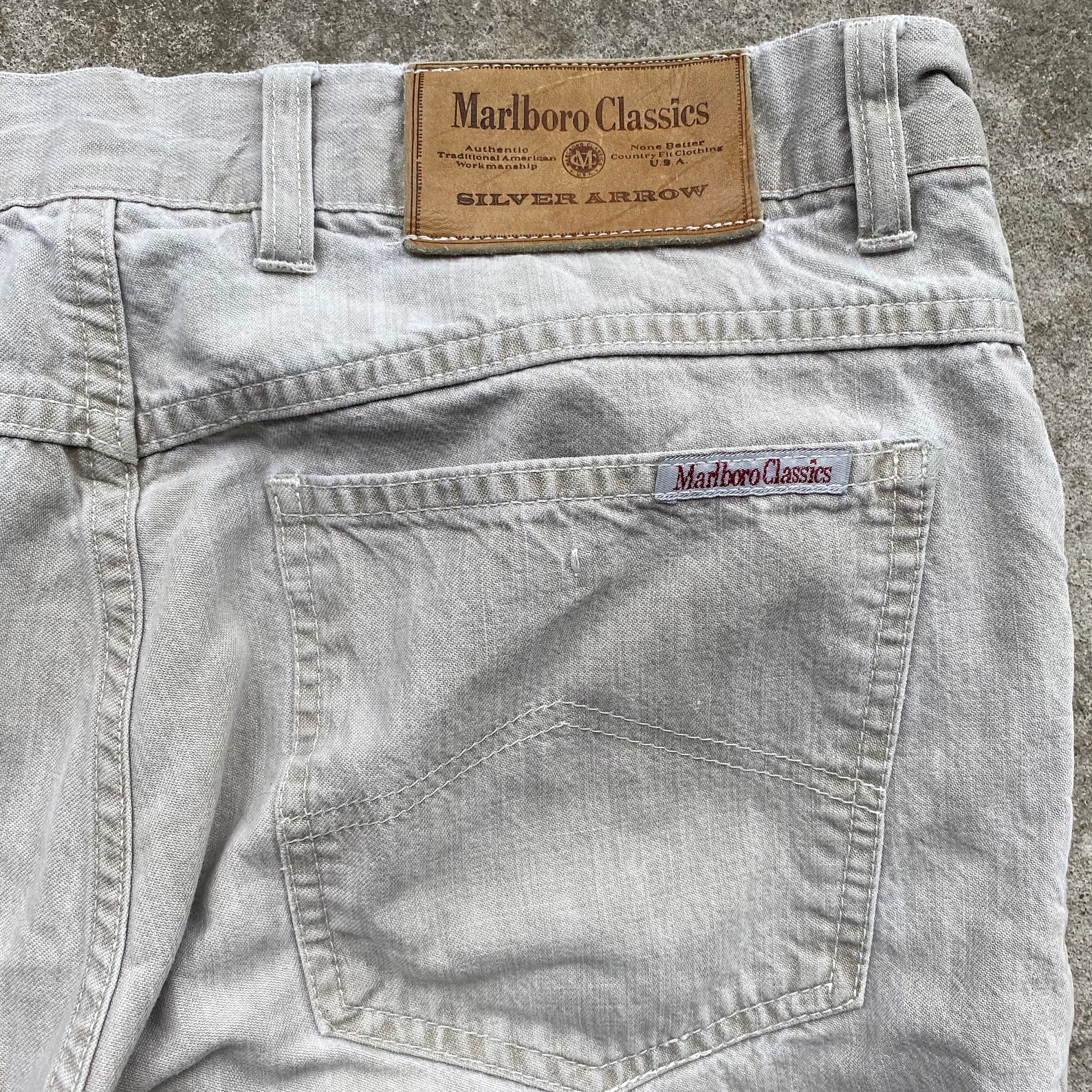 Vintage 90s Marlboro Classic Creme Jeans Pants Made in Usa Etsy