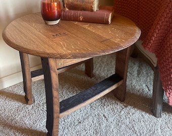 Wine Barrel End Table