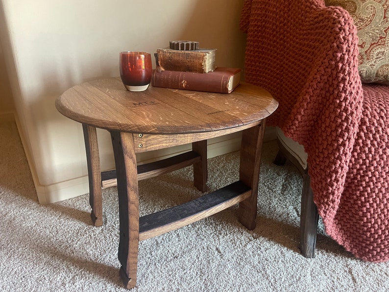 Wine Barrel End Table Etsy