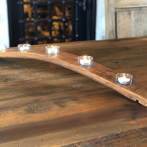 Barrel Stave Candleholder -5 Candles