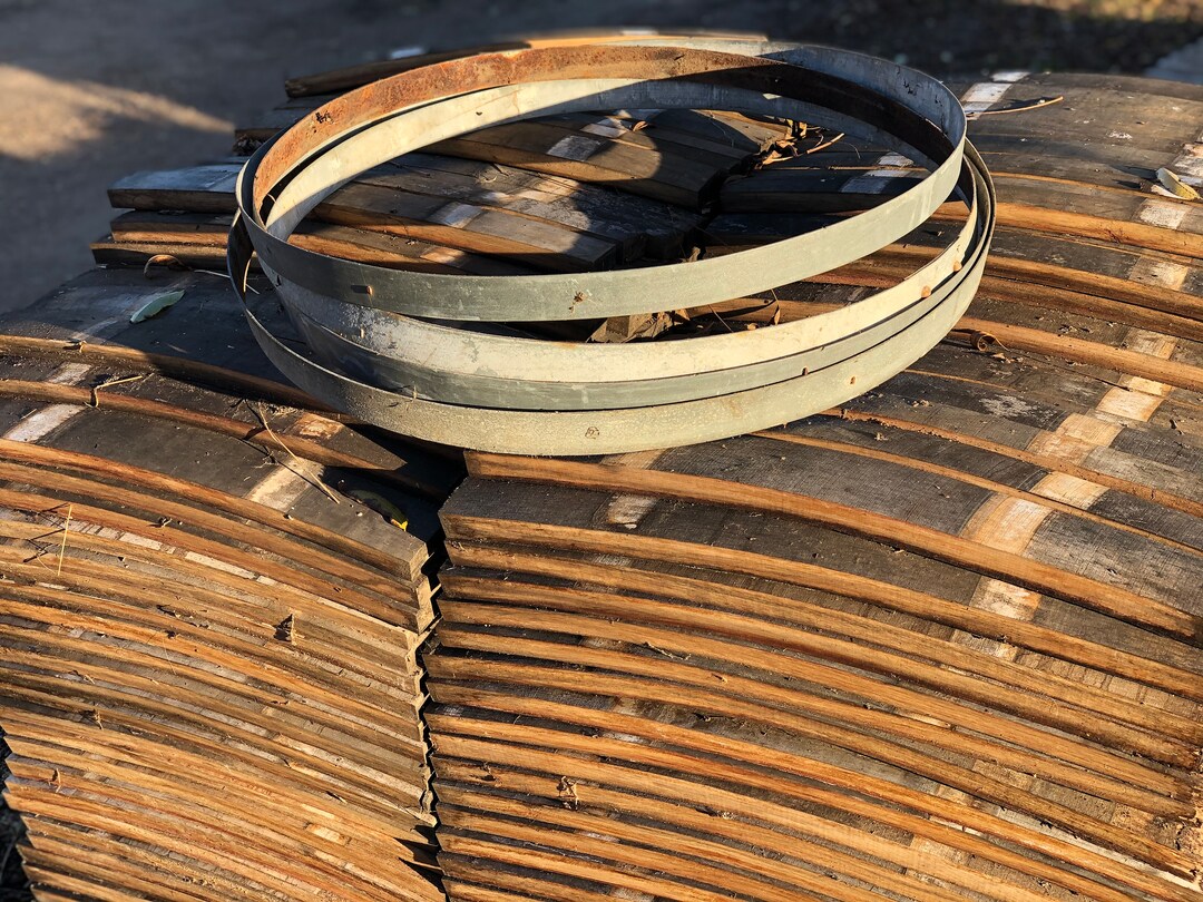 Wine Barrel Metal Ringsset of 12 Etsy