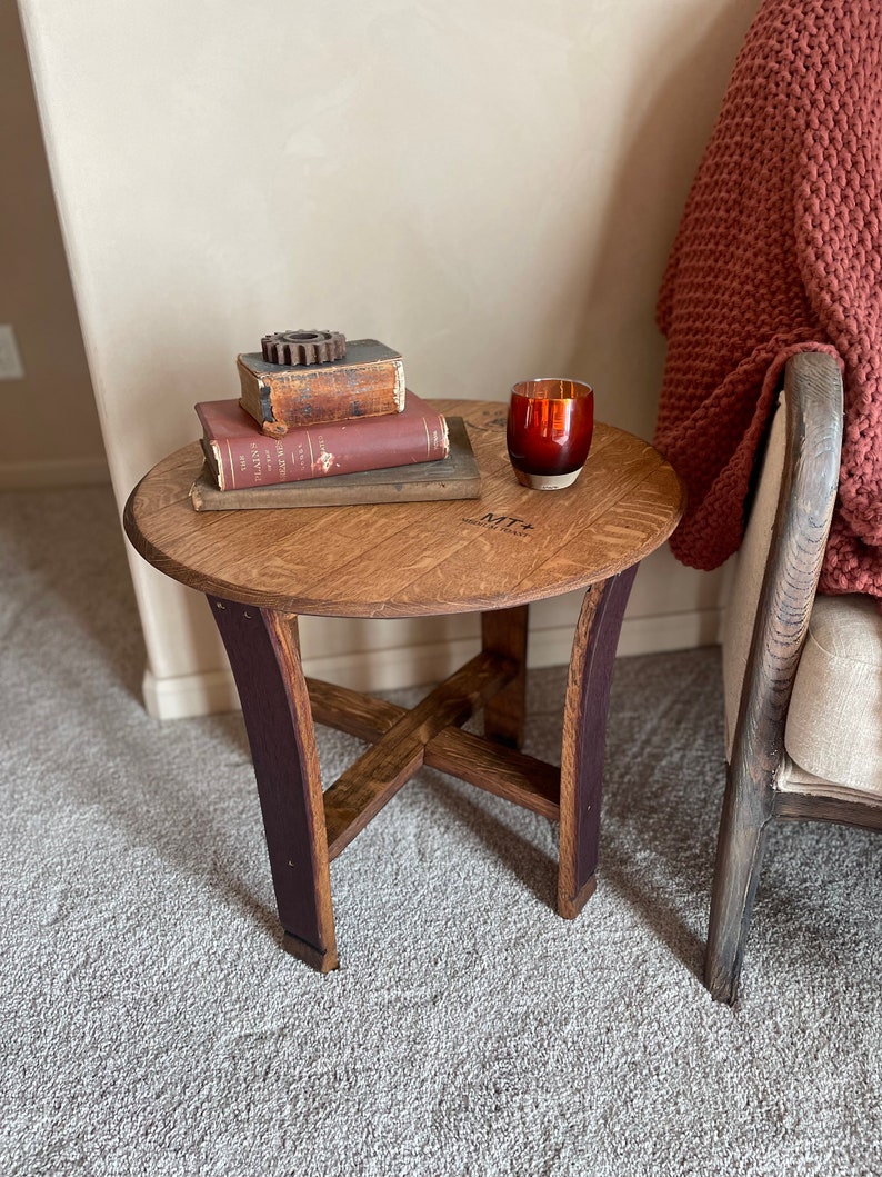 Wine Barrel End Table Etsy