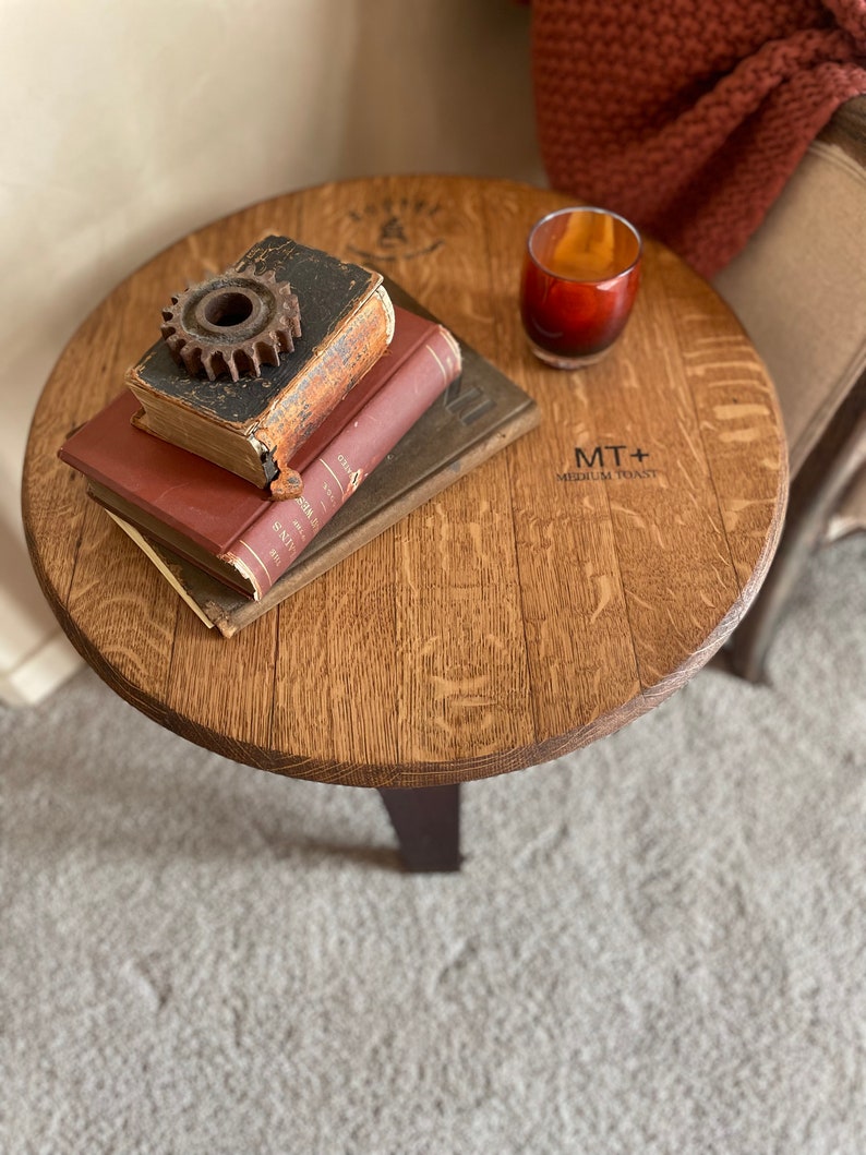 Wine Barrel End Table Etsy