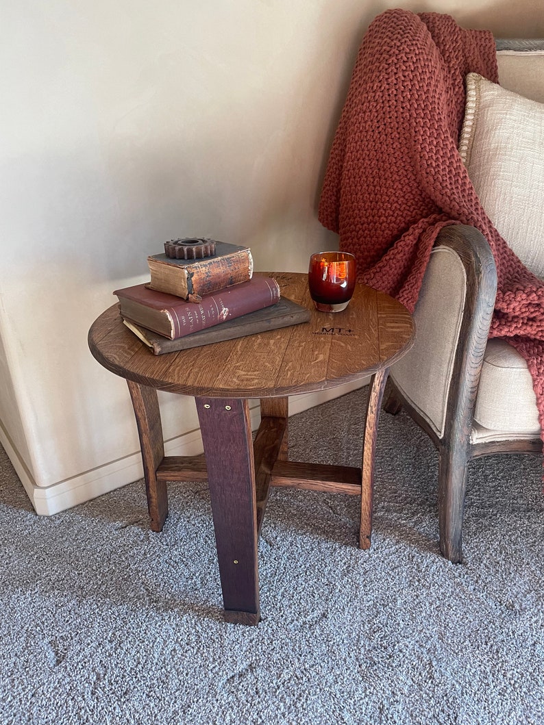 Wine Barrel End Table Etsy