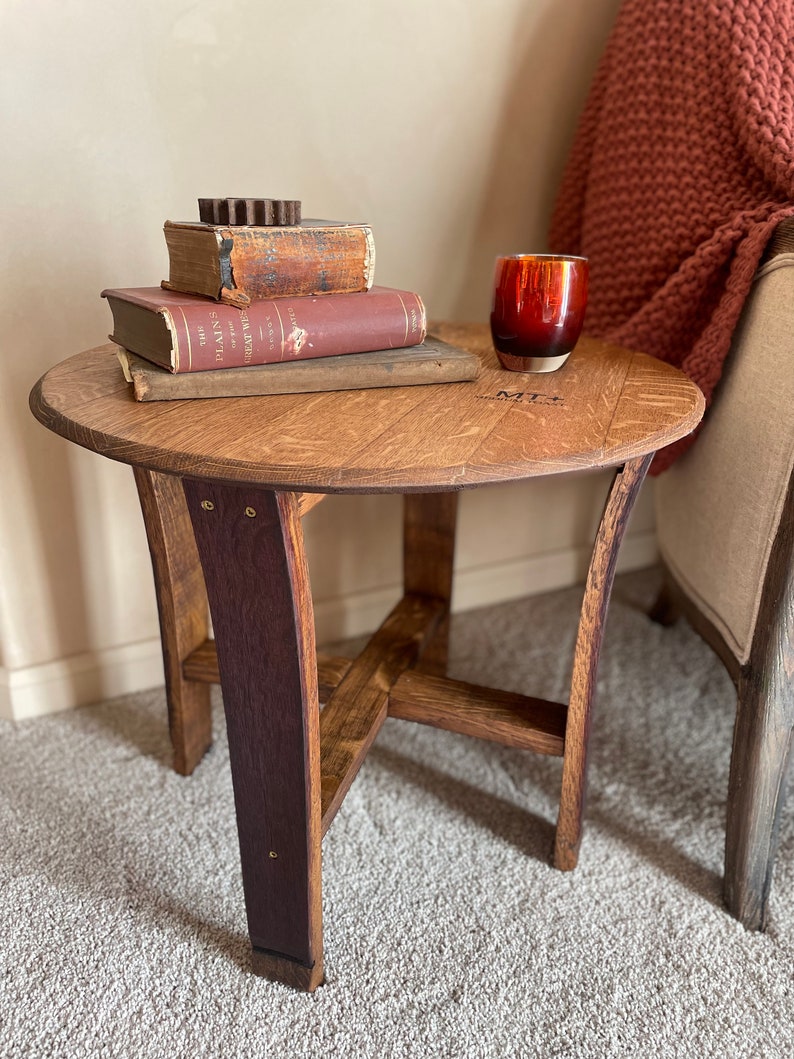 Wine Barrel End Table Etsy