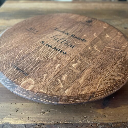 Wine Barrel Lazy Susan Etsy