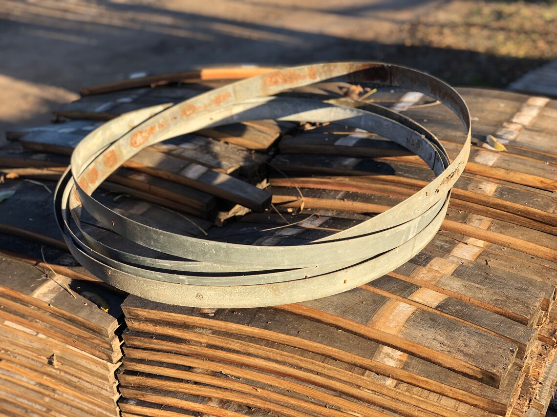 Wine Barrel Metal Ringsset of 6 Etsy