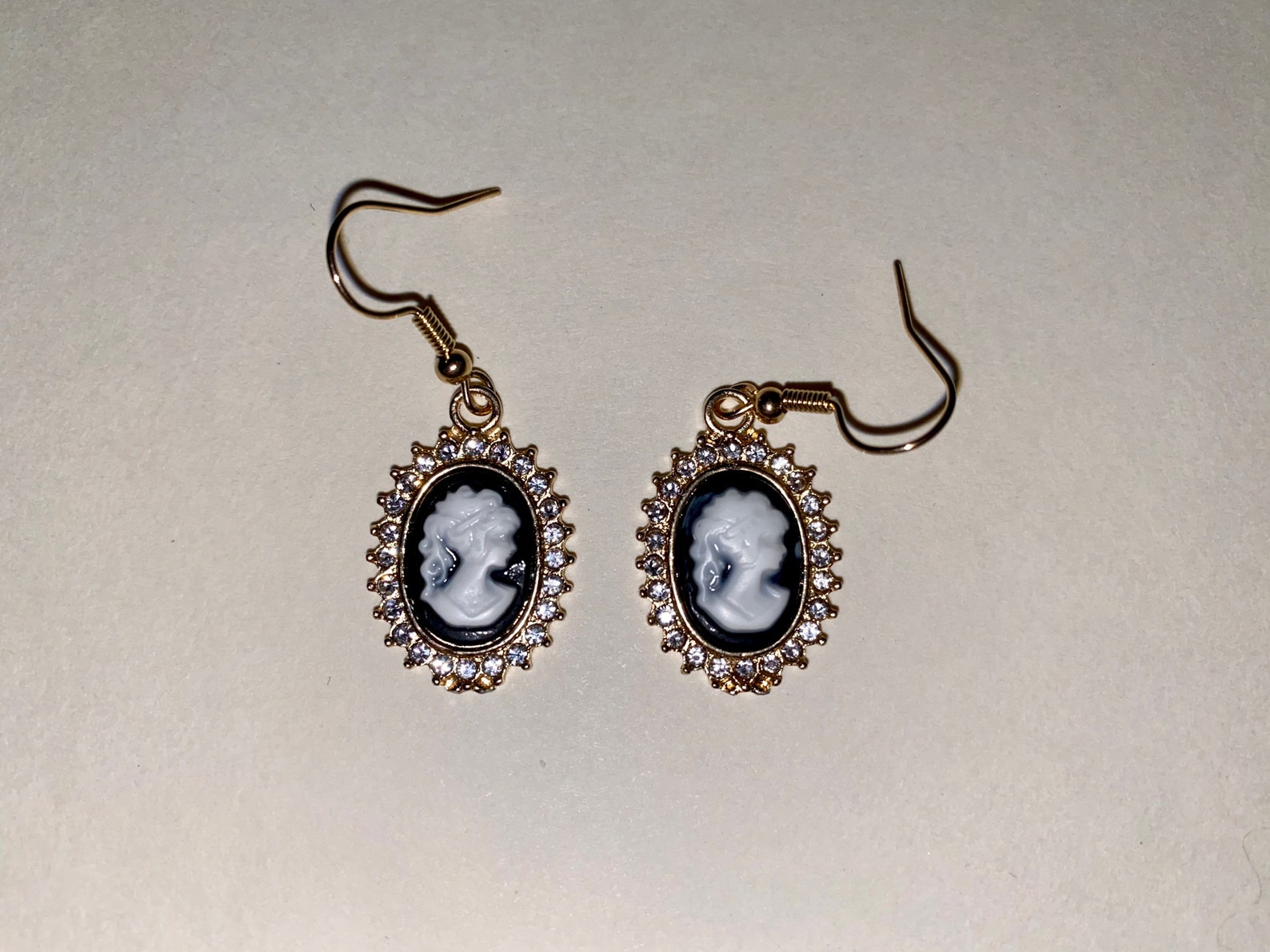 VictorianStyle Cameo Earrings Etsy
