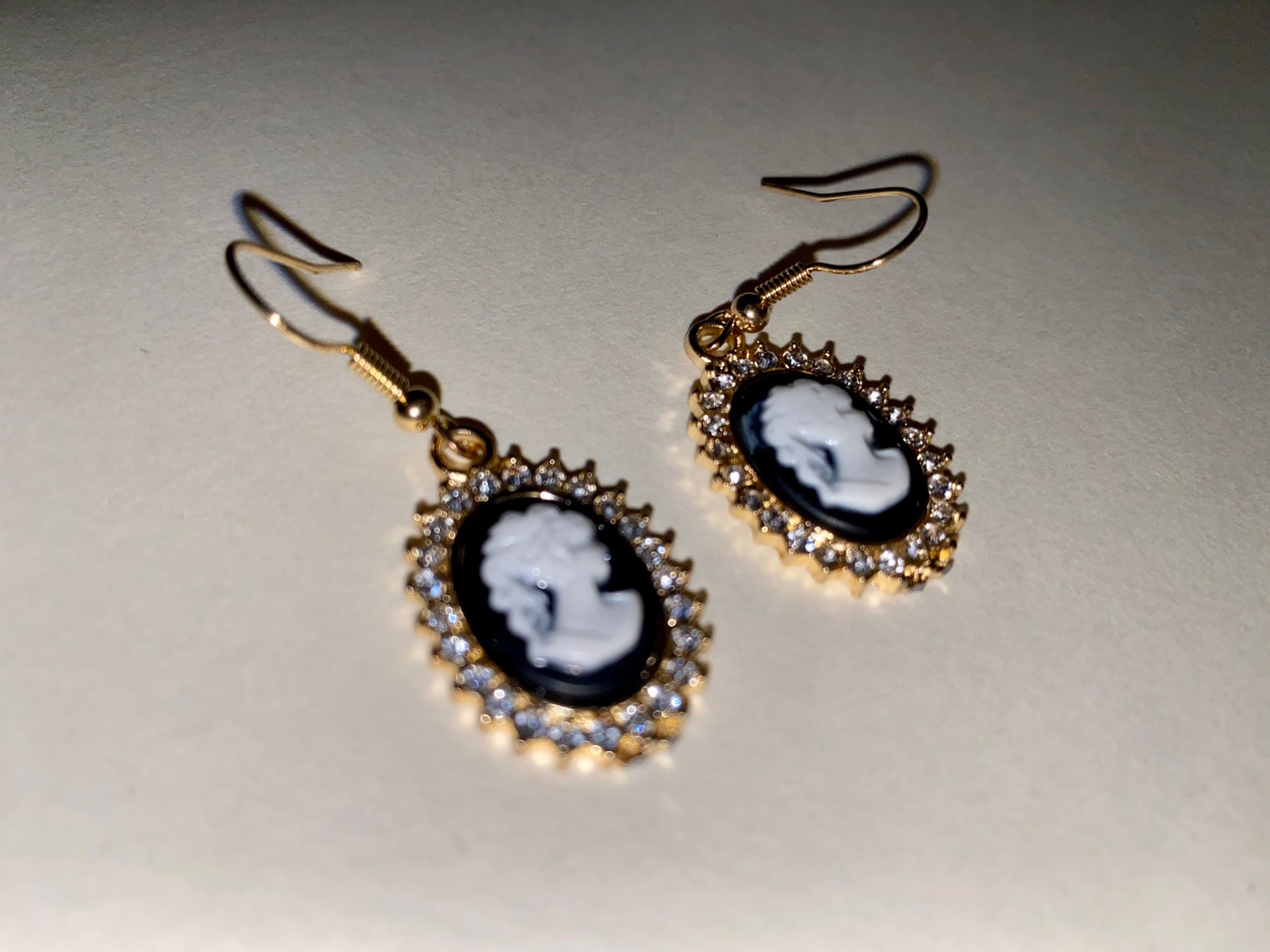 VictorianStyle Cameo Earrings Etsy