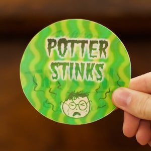 Cartão com impressão de distintivo lenticular Potter Stinks, réplica de memorabilia de adereço de filme, foto mágica de mago, apoie Cedric, o verdadeiro campeão